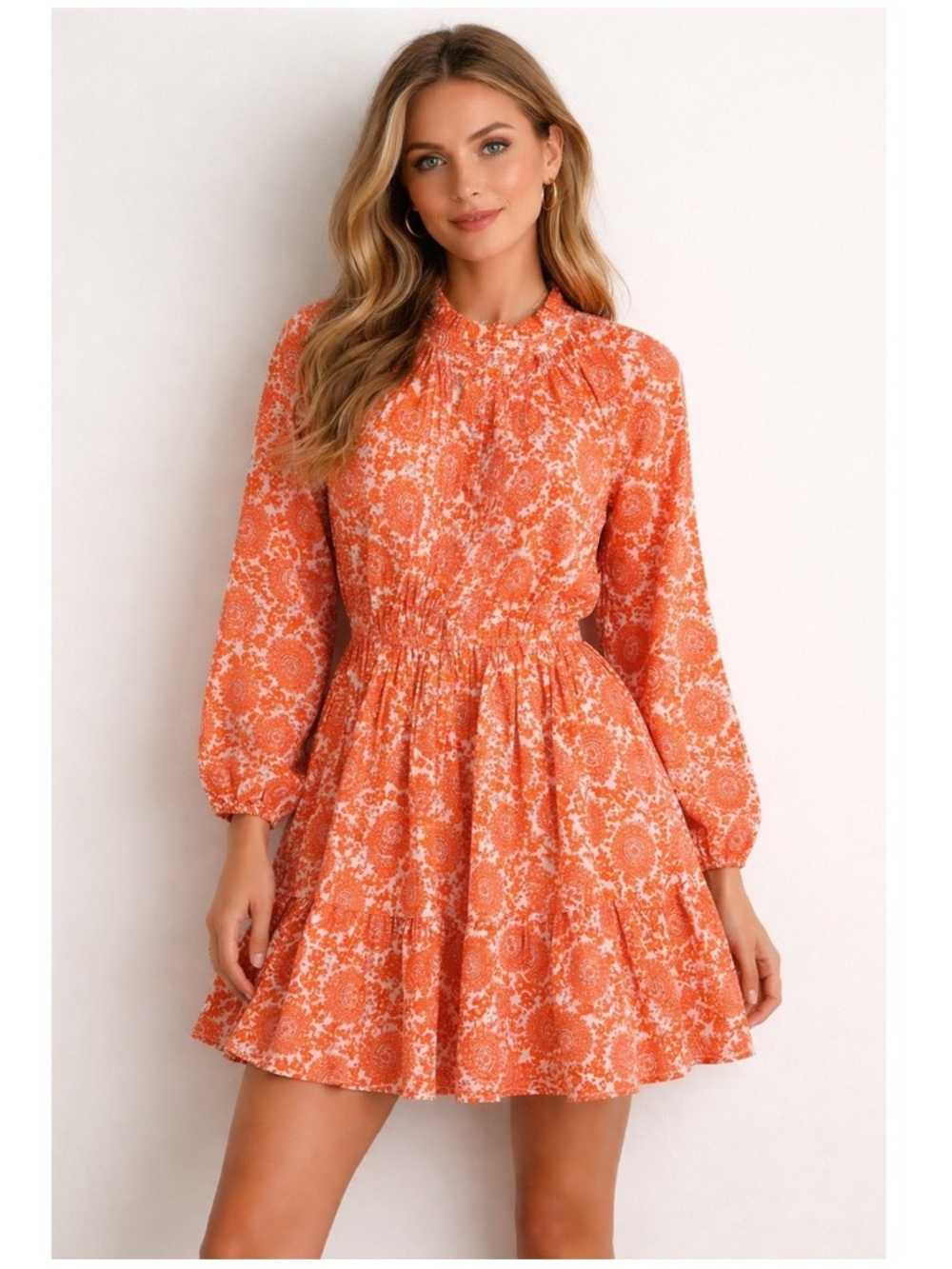 🧡 J.Crew Paisley Smocked Waist Midi Dress | Size S | Orange | Boho Romantic